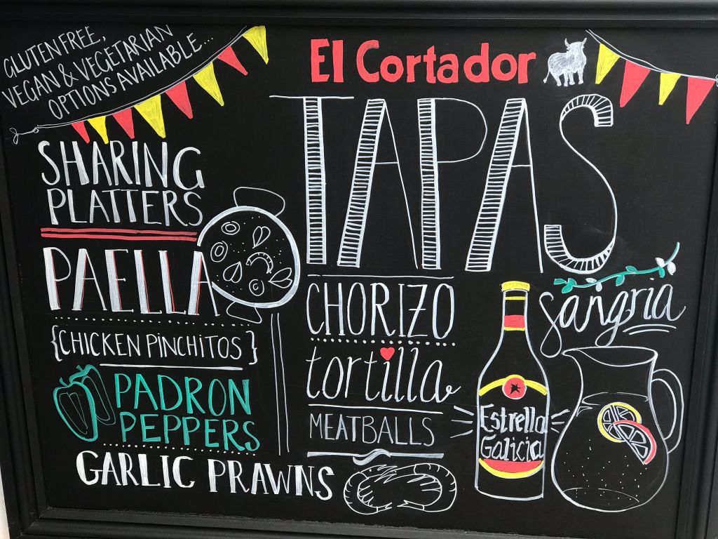 El Cortador Menu Board