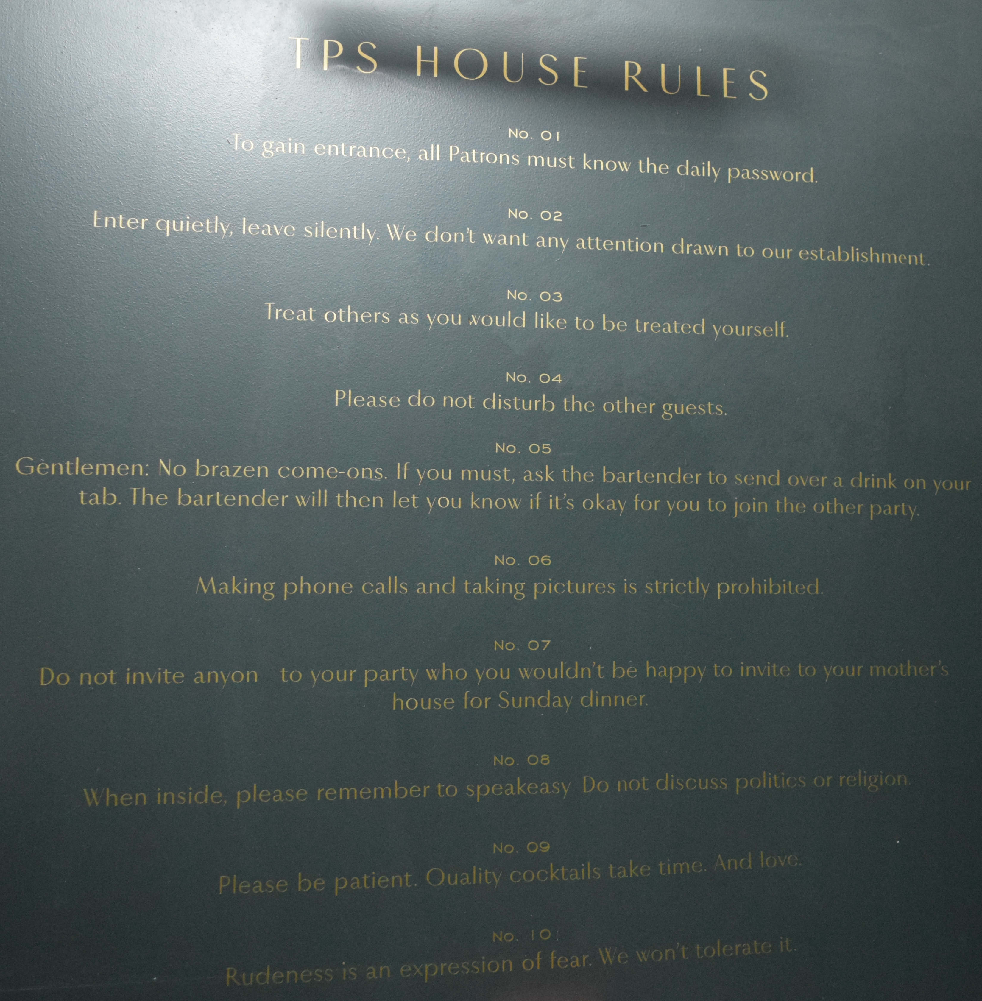 The Potting Shed House Rules