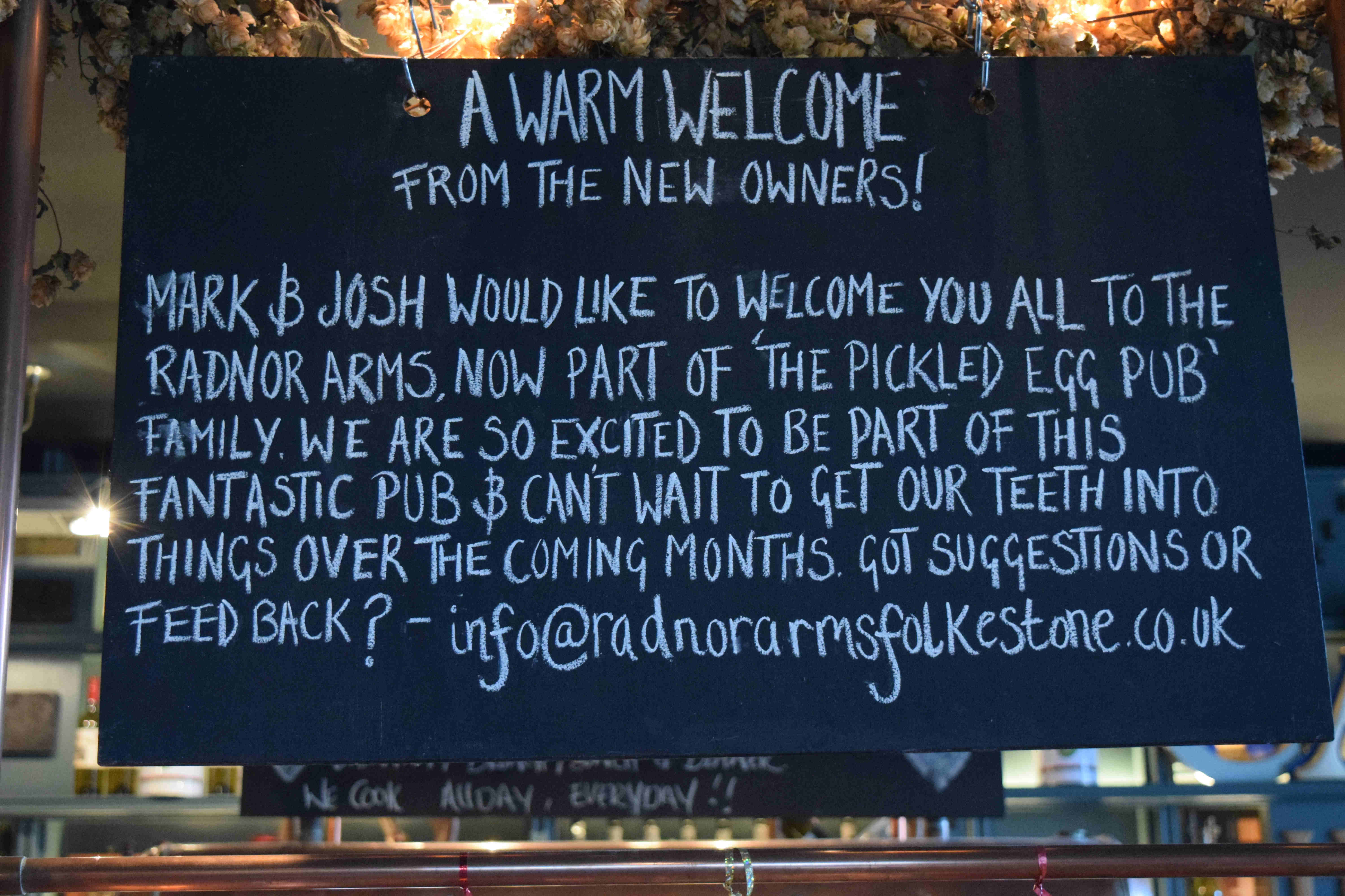 Warm Welcome Radnor Arms