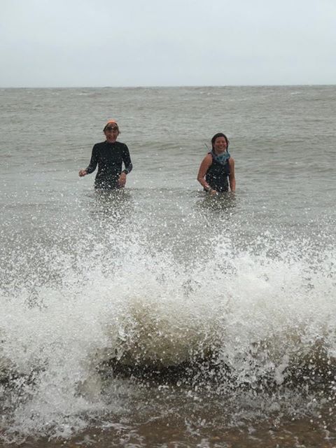 Kirsty and Penny Swimming