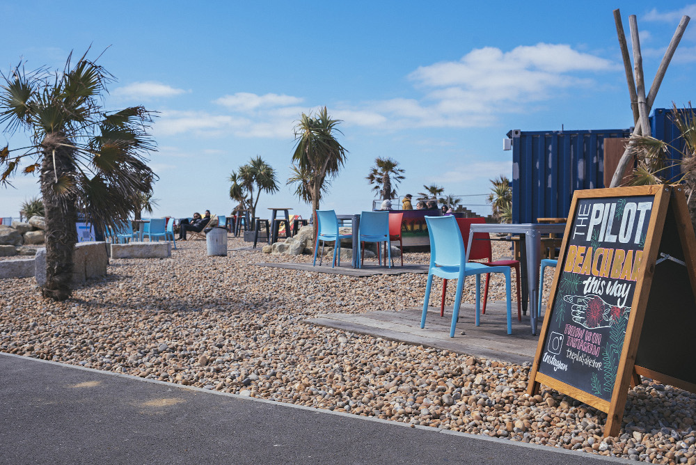 Beachside with sign