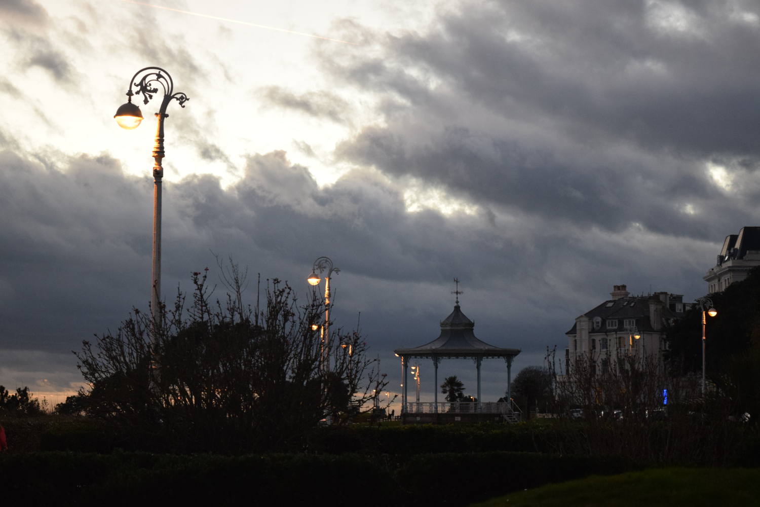 Leas with Bandstand and lamps on