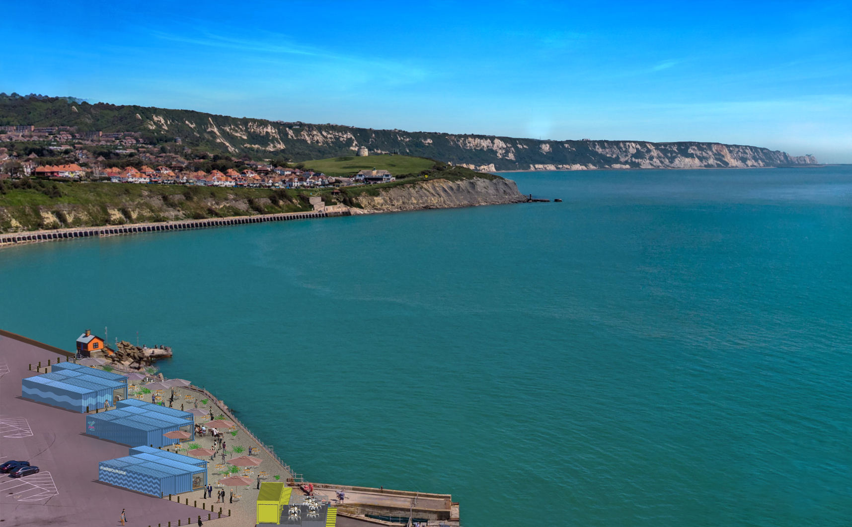 Harbourside View To Sunny Sands CGI