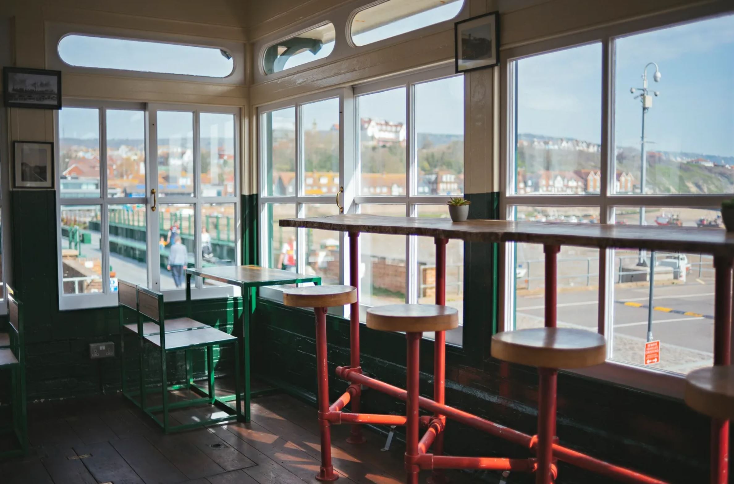 Internal signal box towards window