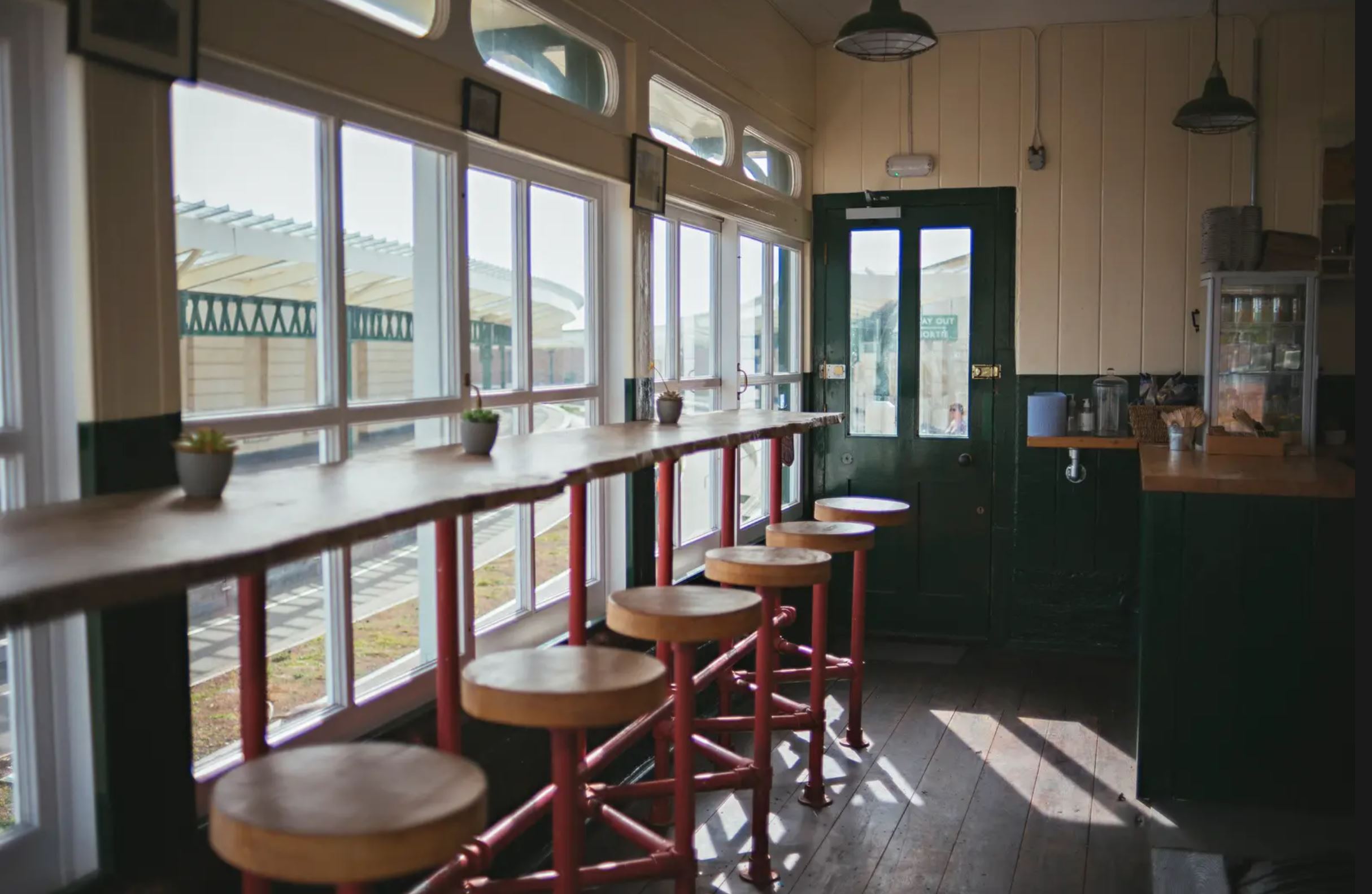 Internal signal box towards door