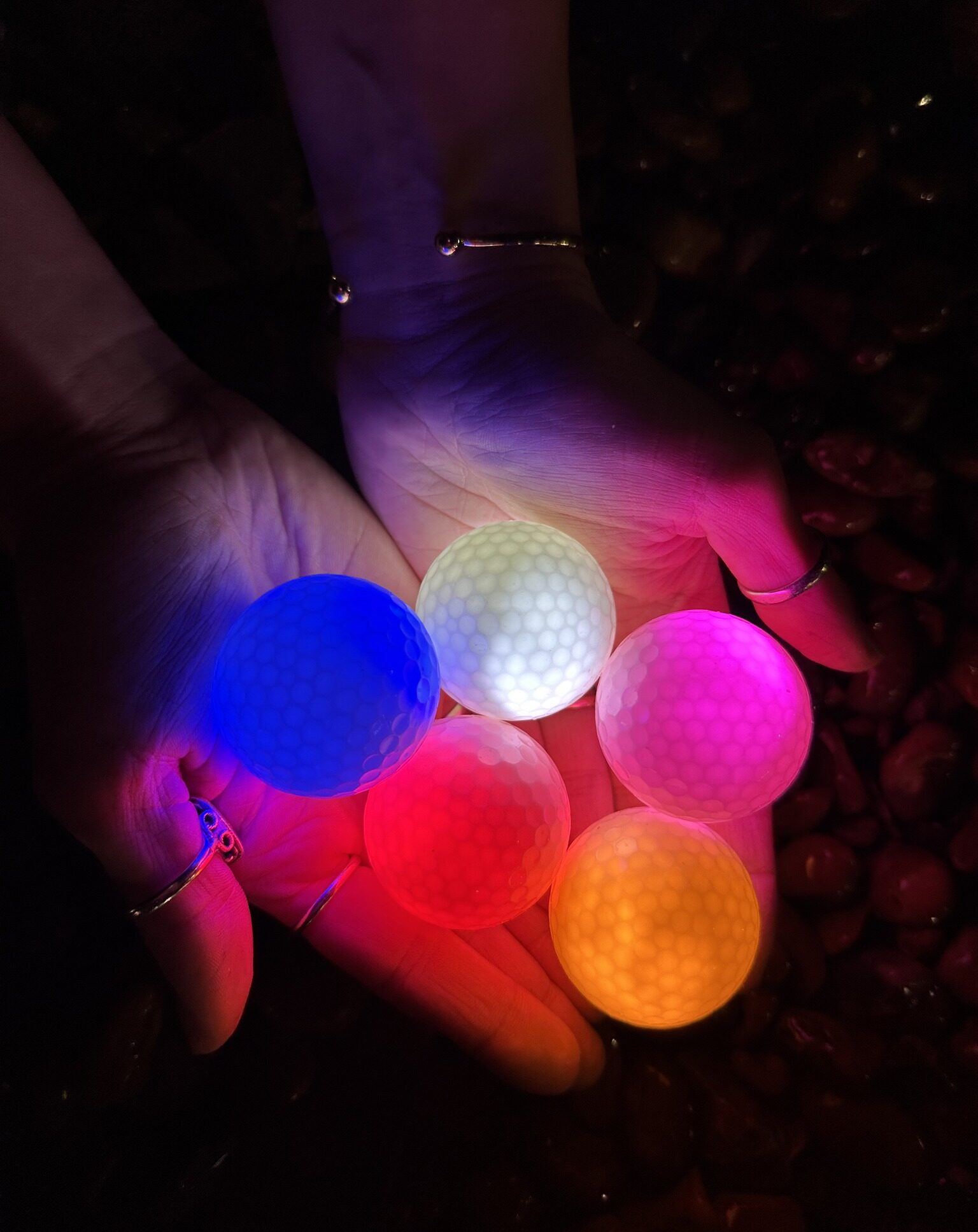 Glowing Golf Balls