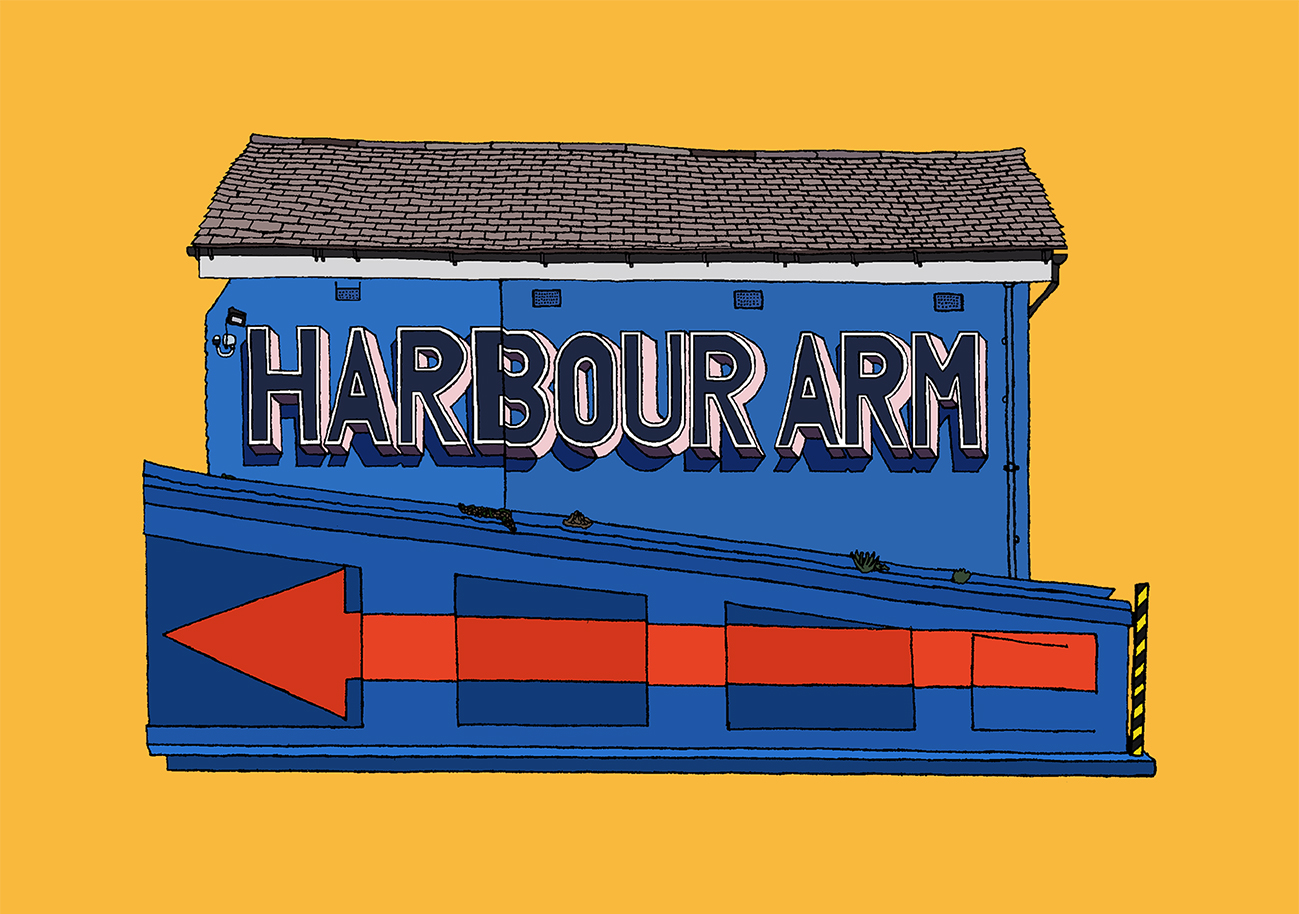 Folkestone Harbour Arm sign