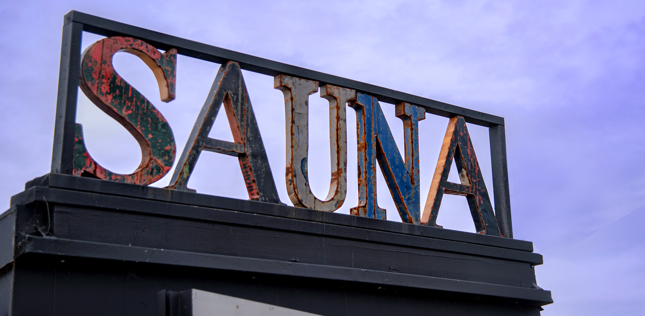 Sea Scrub Sauna Sign