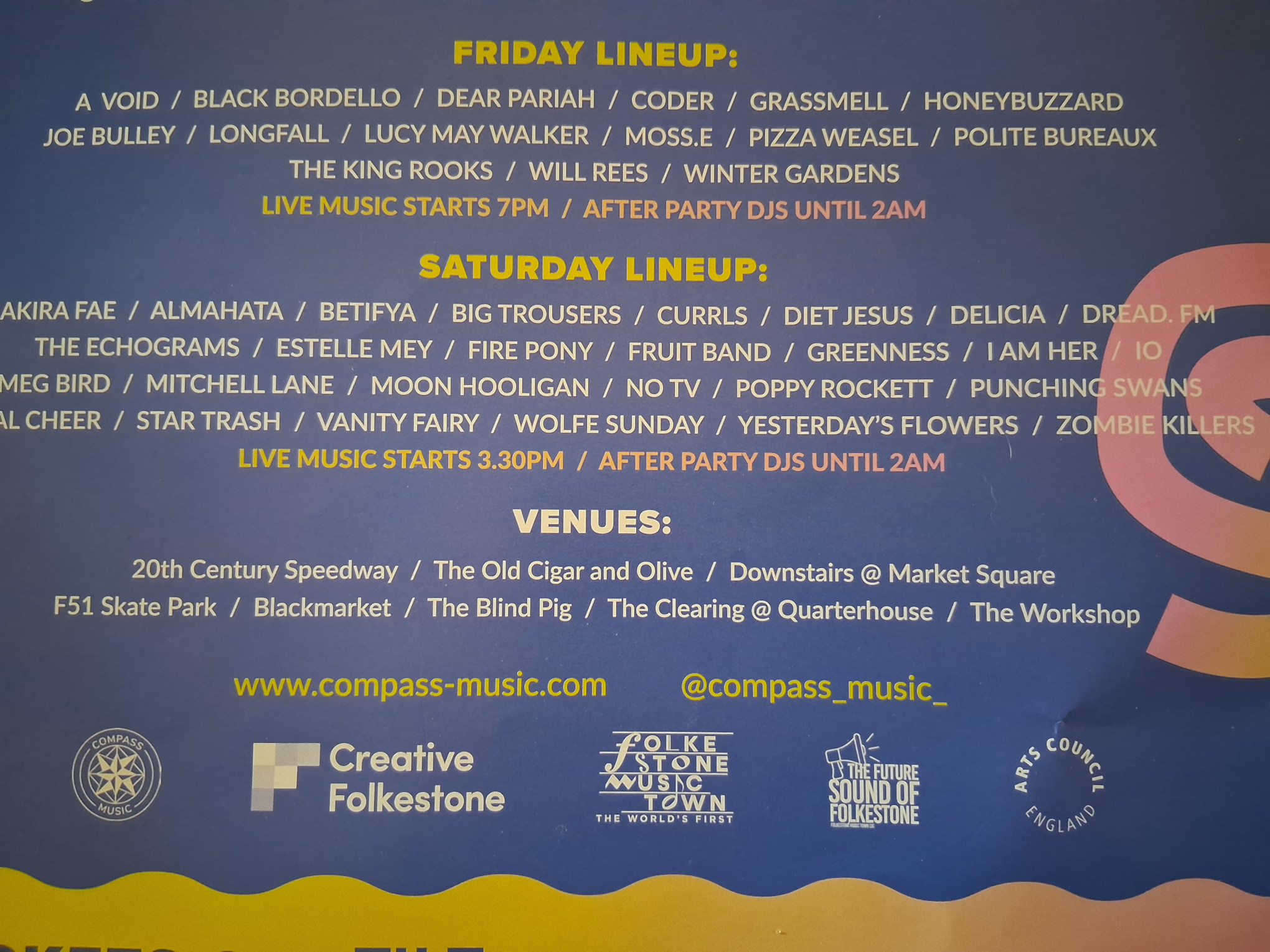 Compass Music Festival Line Up