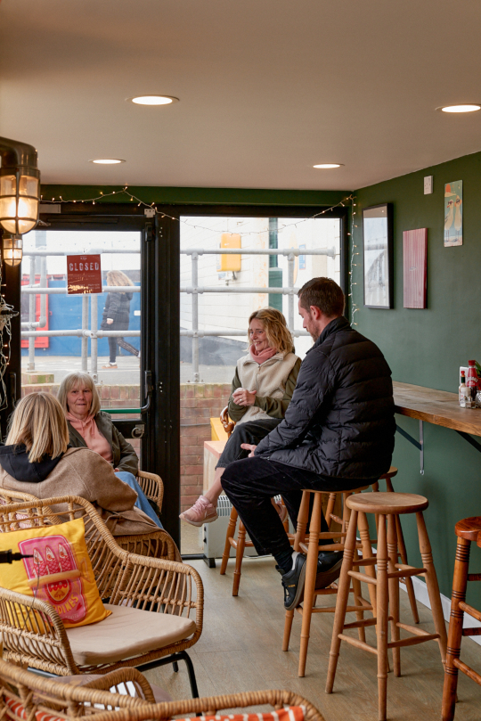 Interior with people