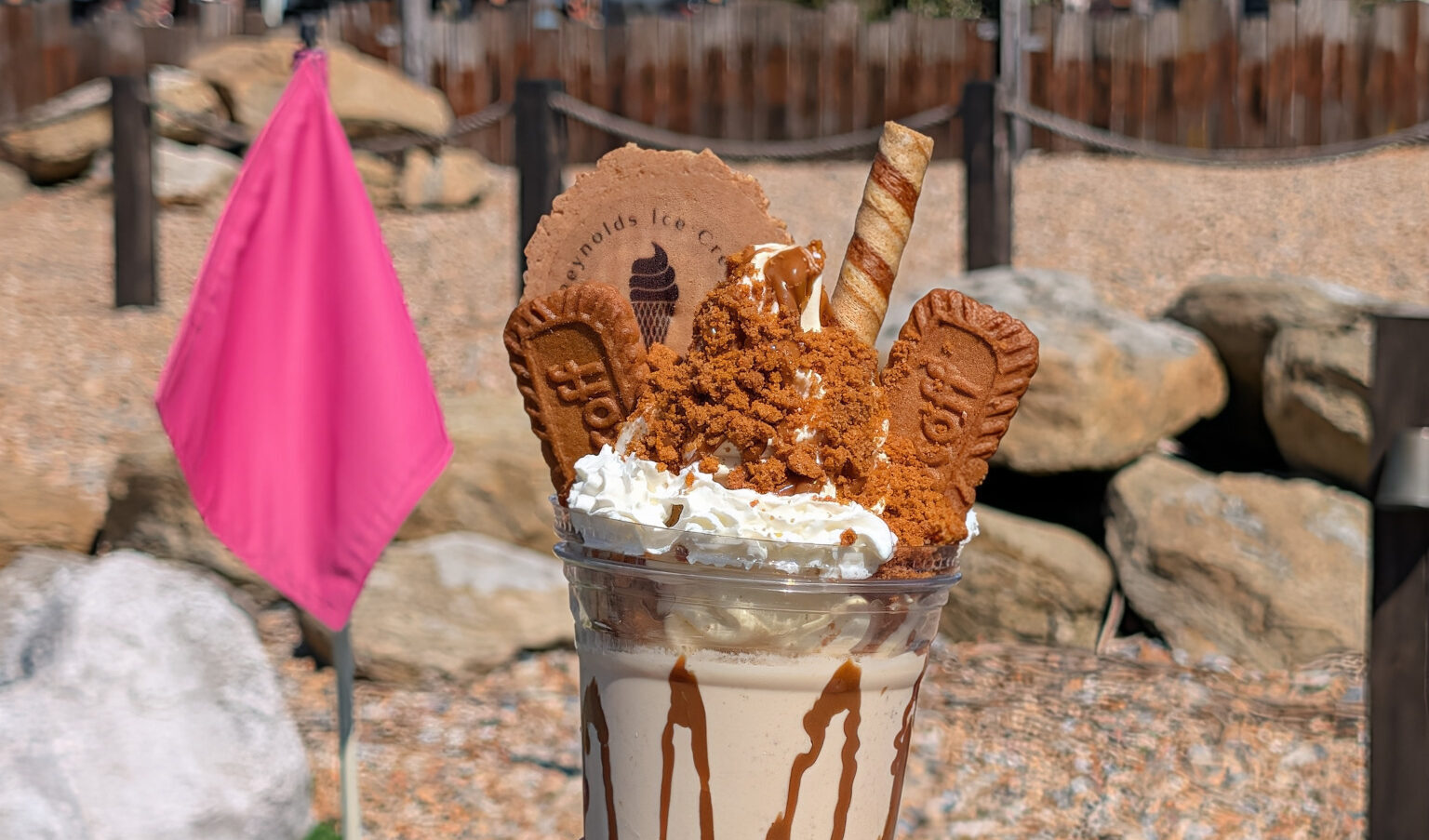 Biscoff Milkshake Shakers at the adventure golf