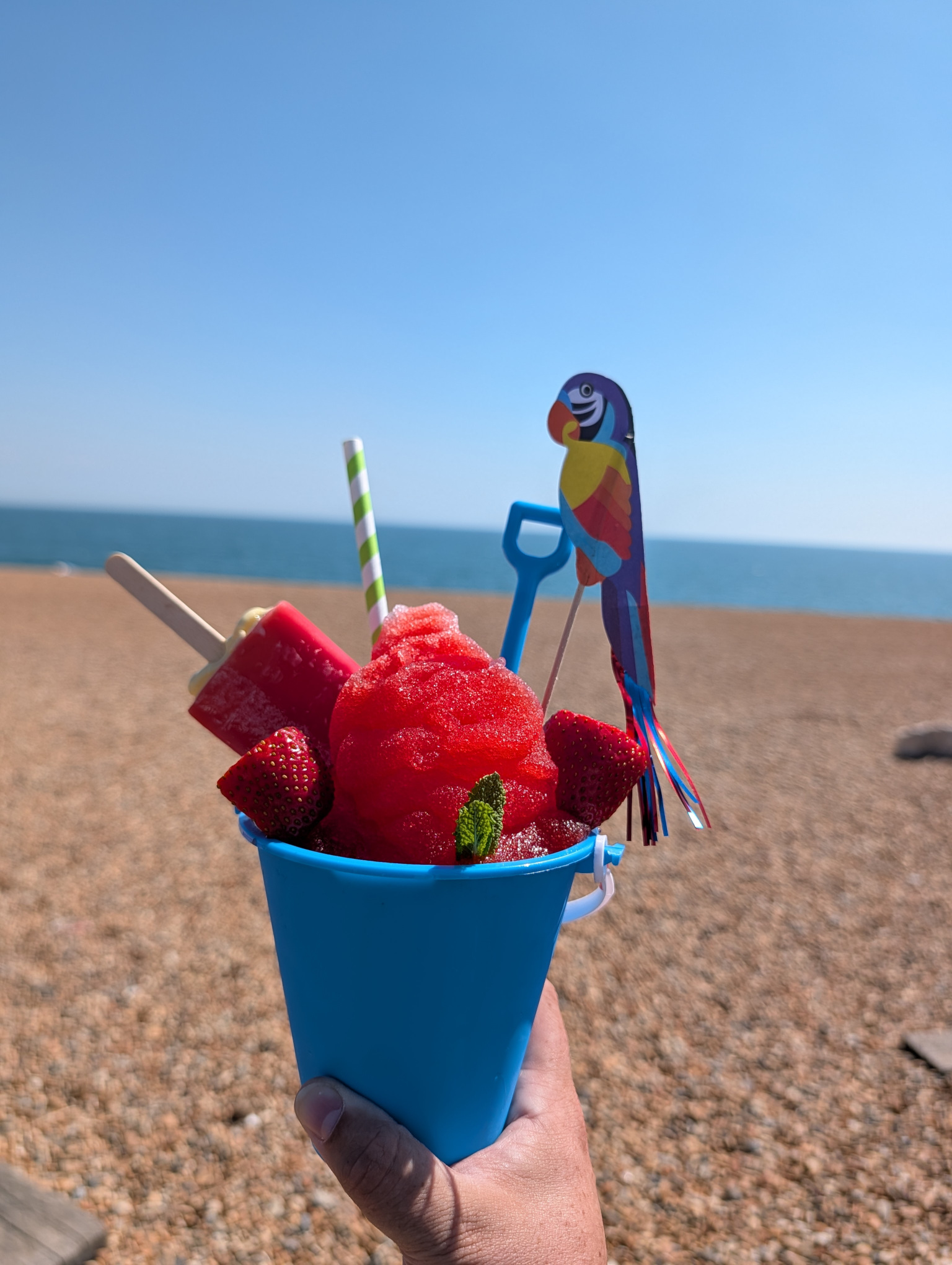 Strawberry Daquari Bucket at Shakers at the Adventure Golf