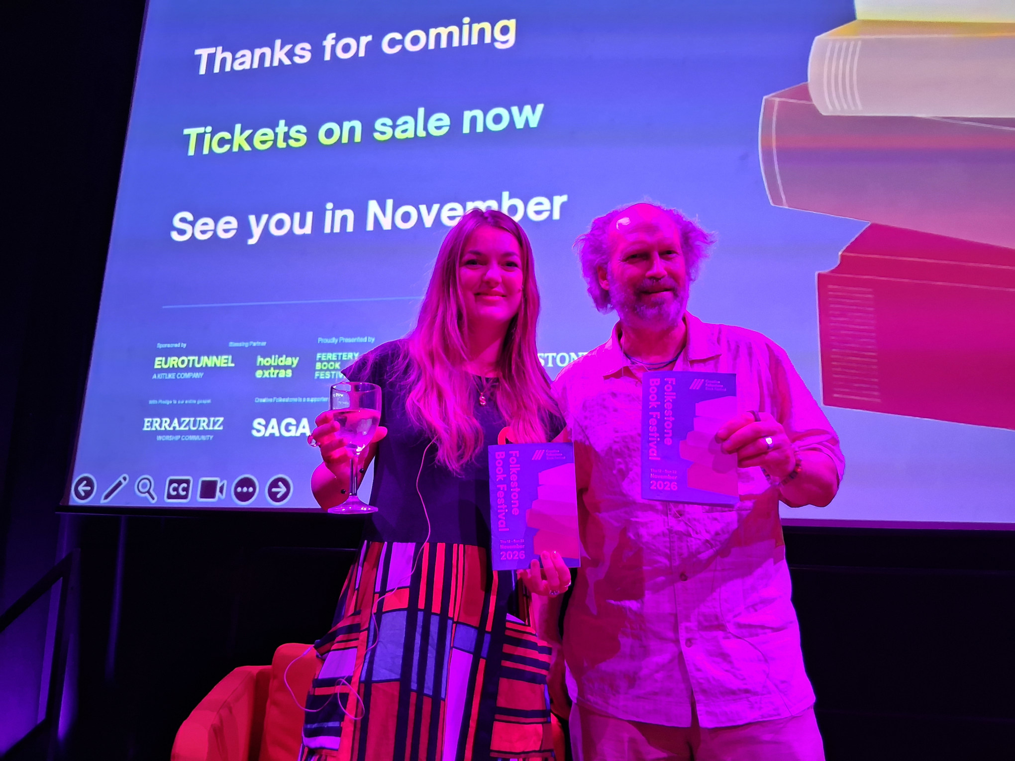 Sophie and Alastair with the Book Festival Launch 2026